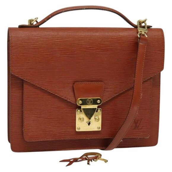 LOUIS VUITTON Epi Monceau 28 Hand Bag Brown M52123 LV Auth ep10531 - Picture 1 of 16